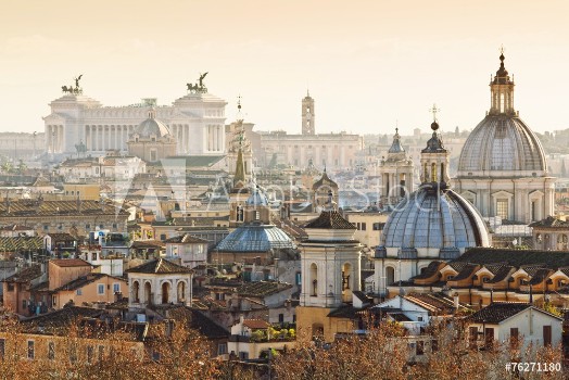 Picture of Panorama of old town in Rome Italy